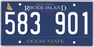 RI license plate 583901