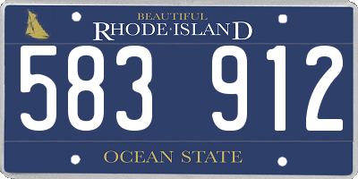 RI license plate 583912