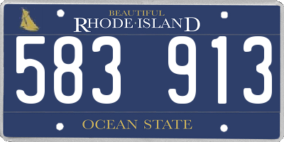RI license plate 583913