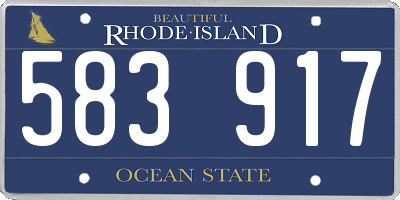 RI license plate 583917