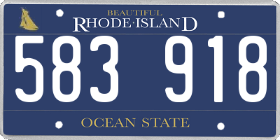 RI license plate 583918