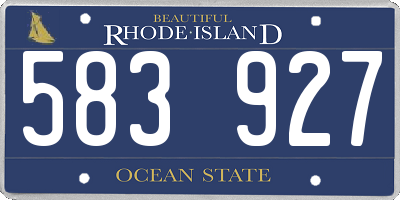 RI license plate 583927