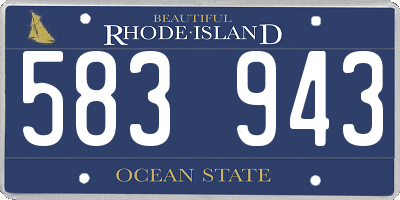 RI license plate 583943