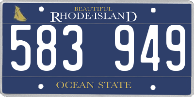 RI license plate 583949