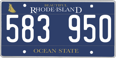 RI license plate 583950