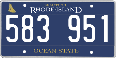RI license plate 583951