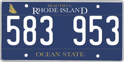 RI license plate 583953