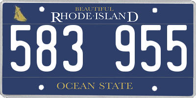 RI license plate 583955