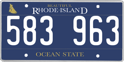 RI license plate 583963