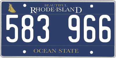 RI license plate 583966