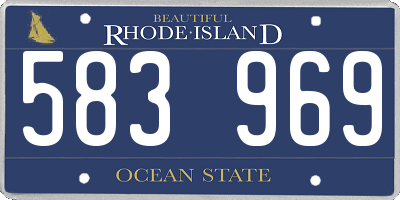 RI license plate 583969