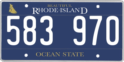 RI license plate 583970