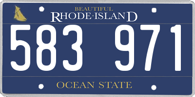 RI license plate 583971