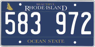 RI license plate 583972