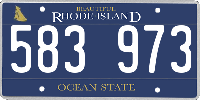 RI license plate 583973