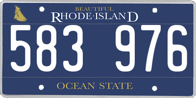 RI license plate 583976