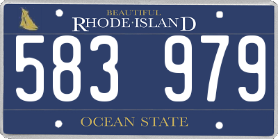 RI license plate 583979