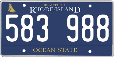 RI license plate 583988