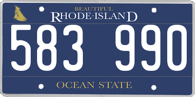 RI license plate 583990
