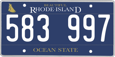 RI license plate 583997