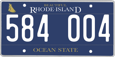 RI license plate 584004