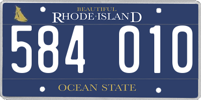 RI license plate 584010
