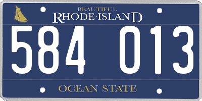 RI license plate 584013