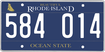 RI license plate 584014