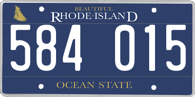 RI license plate 584015