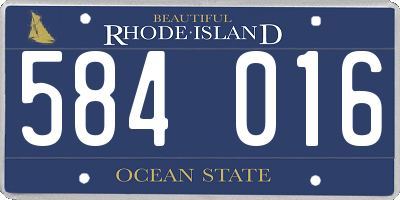 RI license plate 584016