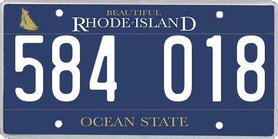 RI license plate 584018