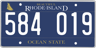 RI license plate 584019