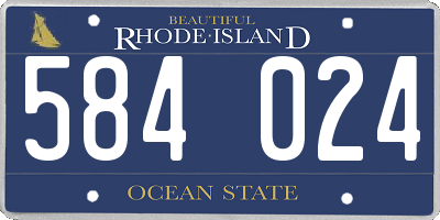 RI license plate 584024
