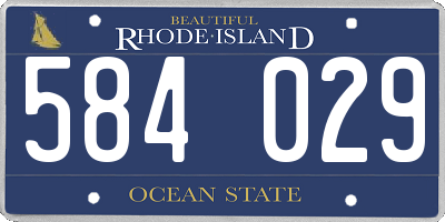 RI license plate 584029