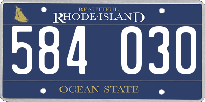 RI license plate 584030