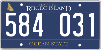 RI license plate 584031