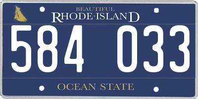 RI license plate 584033