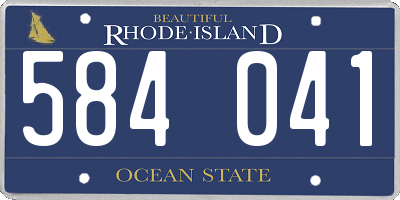 RI license plate 584041