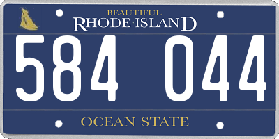 RI license plate 584044