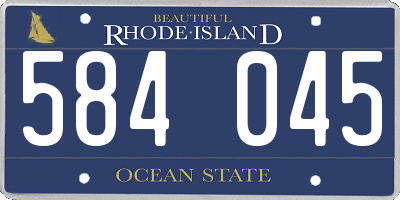RI license plate 584045