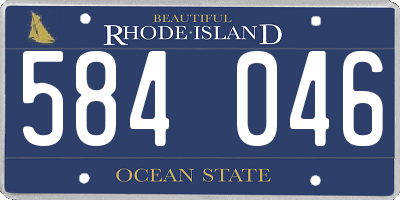 RI license plate 584046
