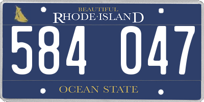 RI license plate 584047
