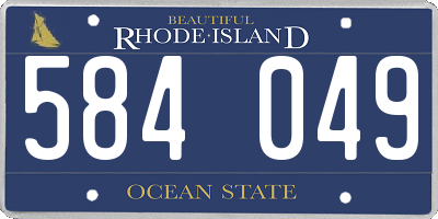 RI license plate 584049