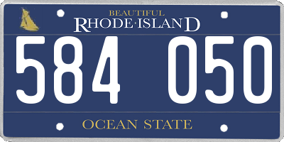 RI license plate 584050