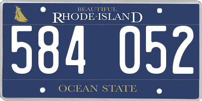 RI license plate 584052