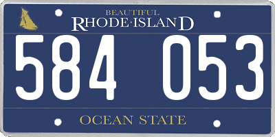 RI license plate 584053