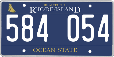 RI license plate 584054