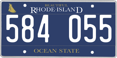 RI license plate 584055