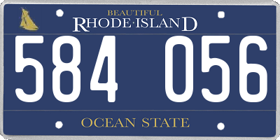 RI license plate 584056