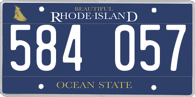 RI license plate 584057